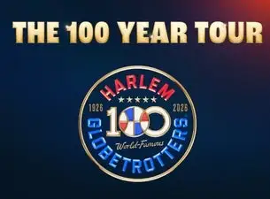 Harlem Globetrotters entertaining fans with basketball comedy on the 100 Year Tour.